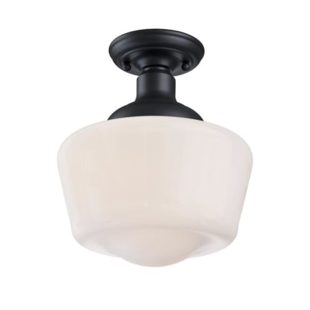 Westinghouse Scholar 9" Wide LED Semi-Flush Ceiling Fixture Textured Black