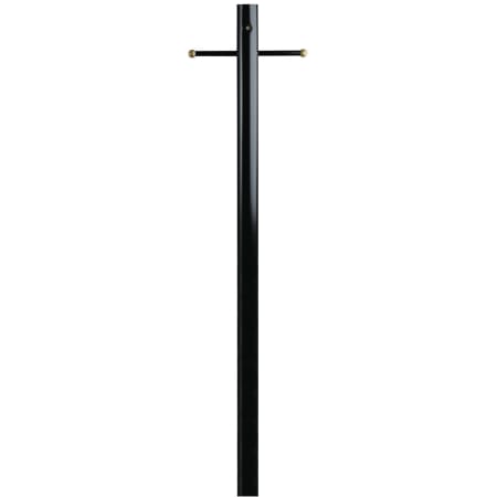 Westinghouse 84" Steel Lantern Post with Ground Convenience & Dusk to Dawn Sensor Black