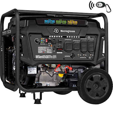 Westinghouse 9,500-Watt (120 / 240V) Electric Button / Recoil / Remote Start Tri-Fuel EFI Portable Generator with Co Sensor (CARB) N/A