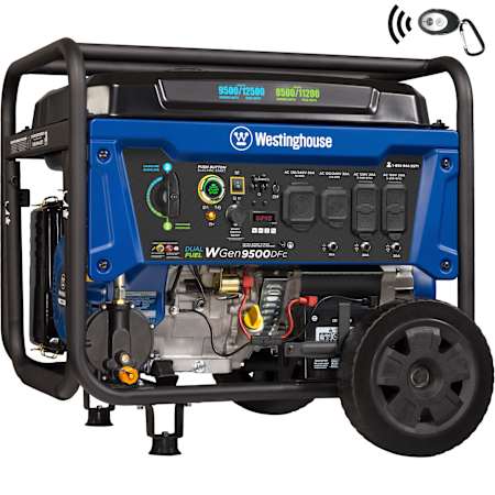 Westinghouse Power Equipment 9,500-Watt (120 / 240V) Electric Button / Recoil / Remote Start Multi-Fuel EFI Portable Generator with CO Sensor N/A