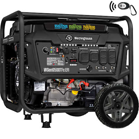 Westinghouse Power Equipment 9,500-Watt (120 / 240V) Electric Button / Recoil / Remote Start Tri-Fuel EFI Portable Generator N/A