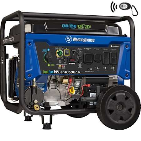 Westinghouse Power Equipment 10,500-Watt (120 / 240V) Electric Button / Recoil / Remote Start Multi-Fuel Portable Generator with CO Sensor (49-State) N/A