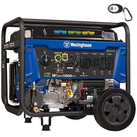 Westinghouse Power Equipment 11,500-Watt (120 / 240V) Electric Button / Recoil / Remote Start Tri-Fuel Portable Generator with CO Sensor N/A