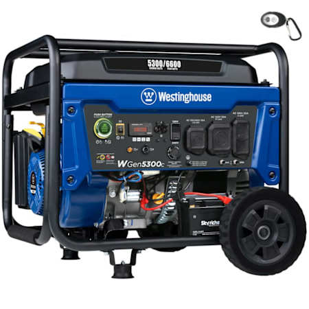 Westinghouse Power Equipment 5,300-Watt (120 / 240V) Electric Button / Recoil / Remote Start Gasoline Portable Generator with CO Sensor N/A