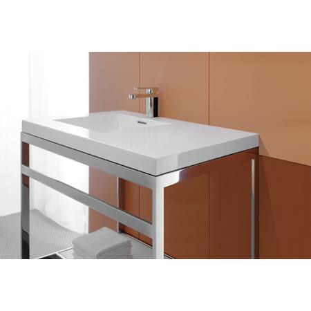 WETSTYLE C Collection 36" Stainless Steel Console Stand – Less Bathroom Sink Brushed Stainless Steel