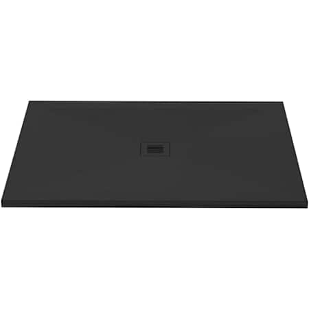 WETSTYLE Feel Collection 48" x 36" Rectangular Shower Base with 4 Threshold and Center Drain Slate Black