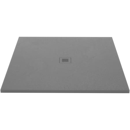 WETSTYLE Feel Collection 48" x 48" Square Shower Base with 4 Threshold and Center Drain Concrete Gray