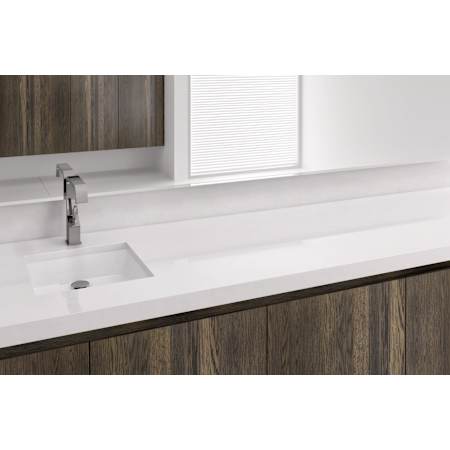WETSTYLE CUBE 15" Rectangular WETMAR BiO Stone Composite Undermount Bathroom Sink Apollo White Matte