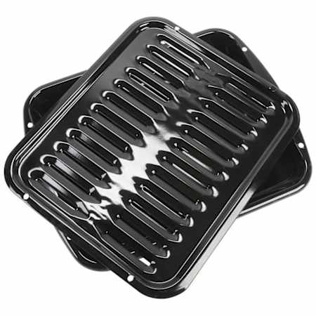 Whirlpool Premium Range Porcelain Broiler Pan and Roasting Rack N/A