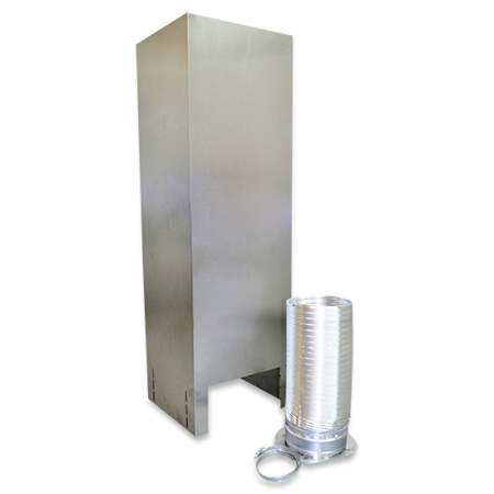 Whirlpool 57-1/2 Inch High Duct Cover Extension for Wall Mounted Range Hoods Stainless Steel