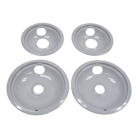 Whirlpool 6 Inch and 8 Inch Round Replacement Drip Trays (pack of 4) Gray