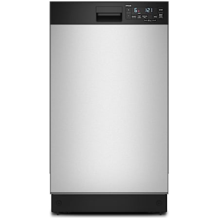 Whirlpool 18 Inch Wide 8 Place Setting Built-In Front Control Dishwasher Stainless Steel