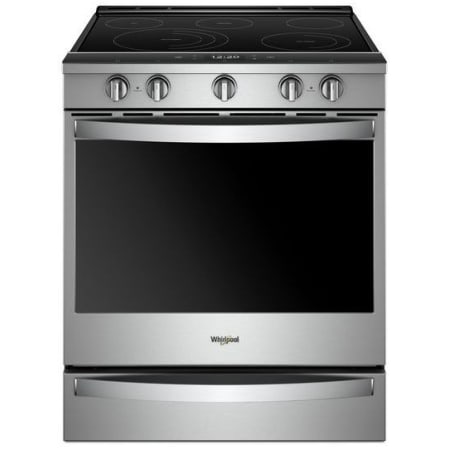 Whirlpool 30 Inch Wide 6.4 Cu. Ft. Capacity Slide In Electric Range with Nest Learning Thermostat Integration and FlexHeat Fingerprint Resistant Stainless Steel