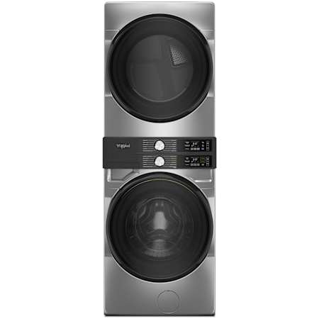 Whirlpool 28 Inch Wide Energy Star Certified Laundry Center with 4.5 Cu. Ft. Washer and 7.4 Cu. Ft. Electric Dryer Radiant Silver