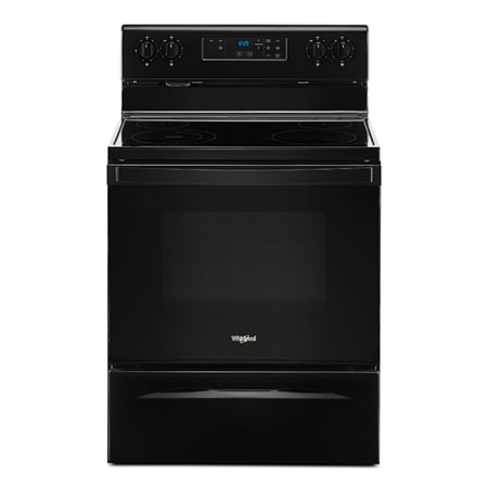 Whirlpool 30 Inch Wide 5.3 Cu. Ft. Free Standing In Electric Range with Closed Door Broiling Black