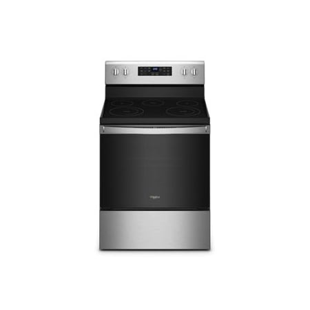 Whirlpool 30 Inch Wide 5.3 Cu. Ft. Free Standing Electric Range with Air Fry Mode and Basket Heritage Stainless Steel