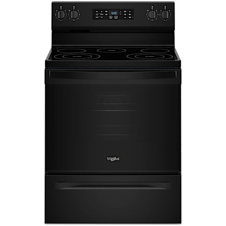 Whirlpool 30 Inch Wide 5.3 Cu. Ft. Energy Star Certified Free Standing Electric Range Black
