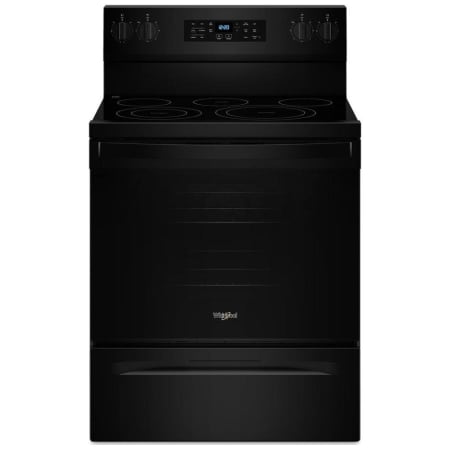 Whirlpool 30 Inch Wide 5.3 Cu. Ft. Free Standing Electric Range with Air Cooking Technology and FlexHeat Dual Elements Black