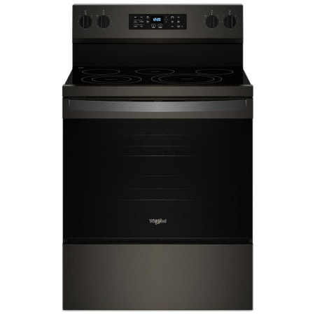Whirlpool 30 Inch Wide 5.3 Cu. Ft. Free Standing Fingerprint Resistant Electric Range with Air Cooking Technology and FlexHeat Dual Elements Fingerprint Resistant Black Stainless
