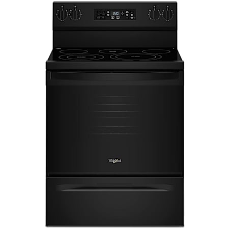 Whirlpool 30 Inch Wide 5.3 Cu. Ft. Free Standing Electric Range Black