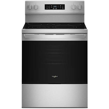 Whirlpool 30 Inch Wide 5.3 Cu. Ft. Free Standing Fingerprint Resistant Electric Range Fingerprint Resistant Stainless Steel