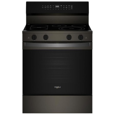 Whirlpool 30 Inch Wide 5.3 Cu. Ft. Free Standing Fingerprint Resistant Electric Range with Air Cooking Technology and WipeClean Coating Fingerprint Resistant Black Stainless