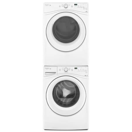 Whirlpool-WFW72HEDW-WED72HEDW-White Pair Stacked