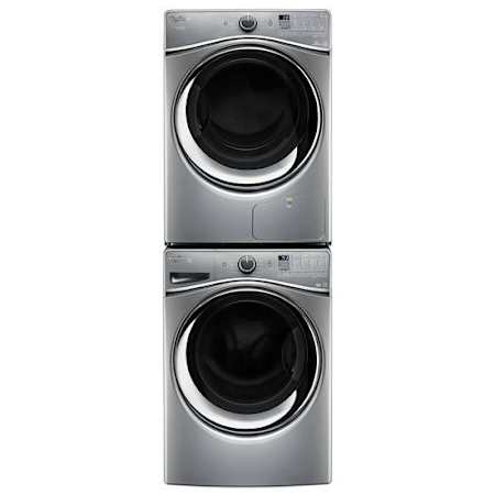 Whirlpool-WFW95HED-WED95HED-Pair Stacked In Chrome Shadow