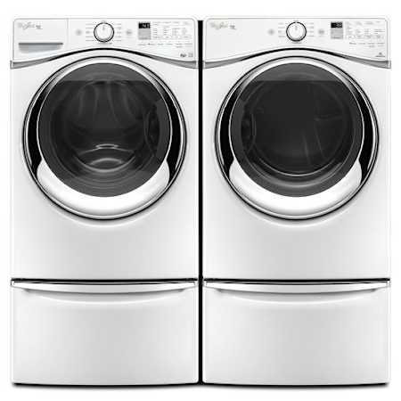 Whirlpool-WFW95HED-WED95HED-Pair With Pedestal In White