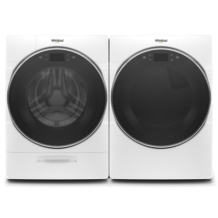 Whirlpool 27 Inch Wide 5 Cu. Ft. Electric Washer and 27 Inch Wide 7.4 Cu. Ft. Electric Dryer Laundry Pair with Load & Go™ XL Plus Dispenser White