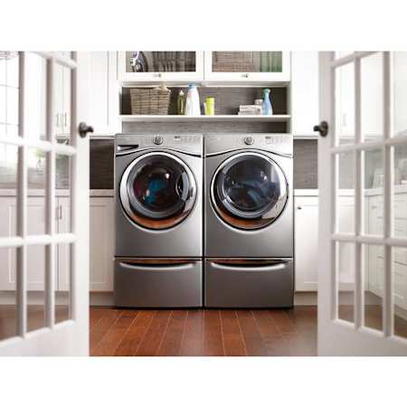 Whirlpool-WFW97HED-WED97HED-Pair Installed In Chrome Shadow