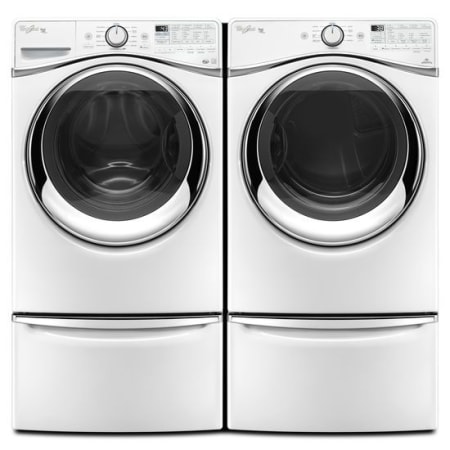 Whirlpool-WFW97HED-WGD97HED-Pair With Pedestal In White