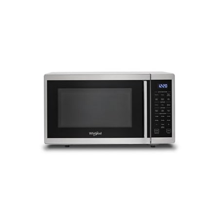 Whirlpool 19 Inch Wide 0.9 Cu. Ft. 900 Watt Countertop Microwave with Dishwasher Safe Turntable Stainless Steel