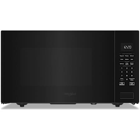 Whirlpool 22 Inch Wide 1.6 Cu. Ft. 1200 Watt Countertop Microwave Black