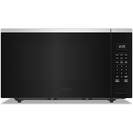 Whirlpool 25 Inch Wide 2.2 Cu. Ft. 1200 Watt Fingerprint Resistant Countertop Microwave Fingerprint Resistant Stainless Steel