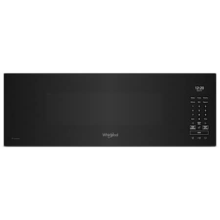 Whirlpool 30 Inch Wide 1.1 Cu. Ft. 1000 Watt Over the Range Microwave with CleanRelease Non-Stick Interior and Tap-to-Open Door Black