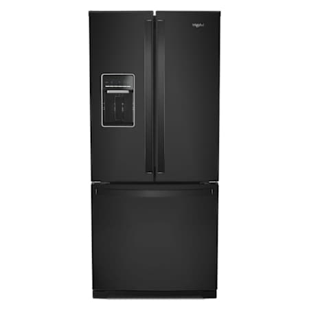Whirlpool 30 Inch Wide 19.7 Cu. Ft. French Door Refrigerator Black