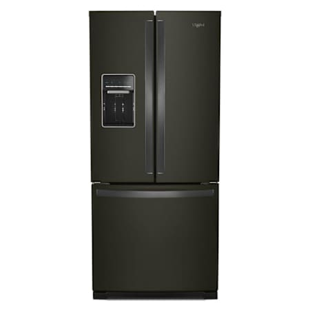 Whirlpool 30 Inch Wide 19.7 Cu. Ft. French Door Refrigerator Black Stainless