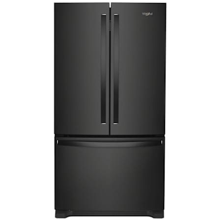 Whirlpool 36 Inch Wide 25.2 Cu. Ft. Energy Star Certified French Door Refrigerator with Elevated Deli Drawer and LED Lighting Black