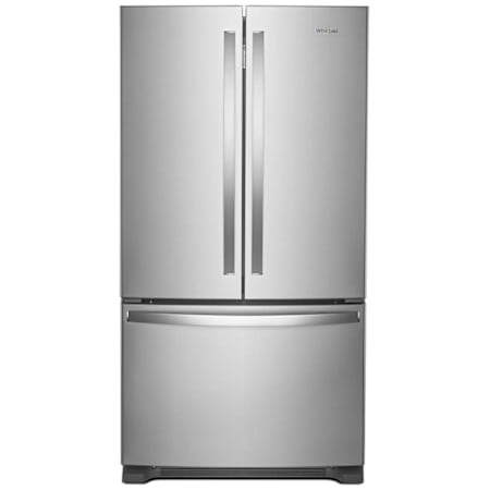 Whirlpool 36 Inch Wide 25.2 Cu. Ft. Energy Star Certified Fingerprint Resistant French Door Refrigerator with Elevated Deli Drawer and LED Lighting Fingerprint Resistant Stainless Steel