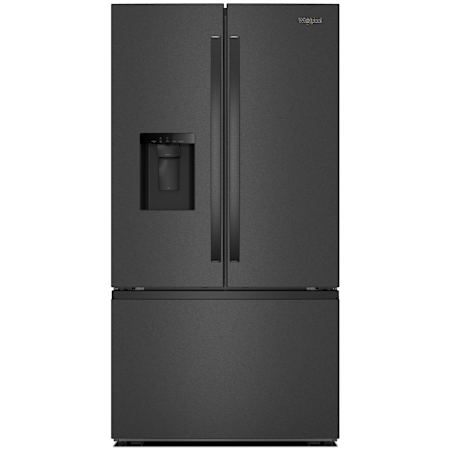 Whirlpool 36 Inch Wide 29.58 Cu. Ft. Energy Star Certified French Door Refrigerator with Dual Ice Maker Fingerprint Resistant Black Stainless