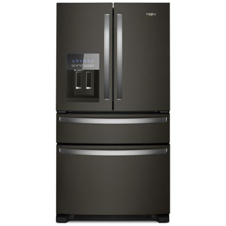 Whirlpool 36 Inch Wide 24.5 Cu. Ft. Energy Star Certified Fingerprint Resistant French Door Refrigerator with Water and Ice Dispenser and Measured Fill Black Stainless Steel