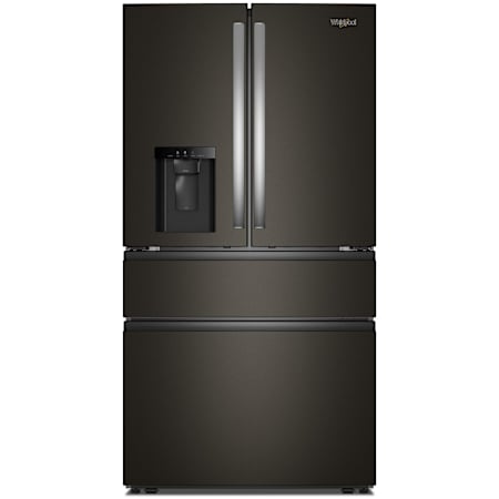 Whirlpool 36 Inch Wide 28.9 Cu. Ft. Energy Star Certified Fingerprint Resistant French Door Refrigerator with Flexible Temperature Drawer Fingerprint Resistant Black Stainless