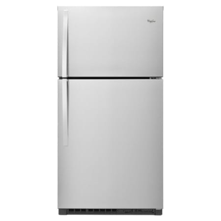 Whirlpool 33 Inch Wide 21 Cu. Ft. Top Mount Refrigerator with Flexi-Slide Bin Monochromatic Stainless Steel