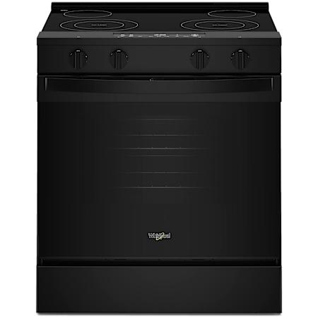 Whirlpool 30 Inch Wide 5.3 Cu. Ft. Energy Star Certified Free Standing, Slide In Electric Range Black