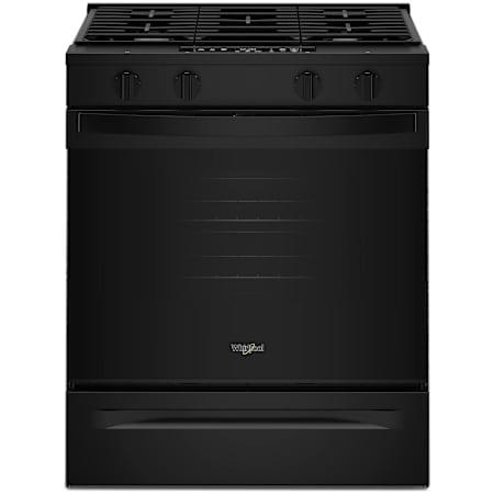 Whirlpool 30 Inch Wide 5.3 Cu. Ft. Free Standing, Slide In Gas Range Black
