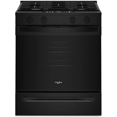 Whirlpool 30 Inch Wide 5 Cu. Ft. Free Standing, Slide In Gas Range Black