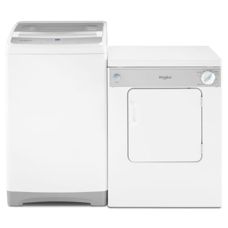 Whirlpool 21 Inch Wide 1.6 Cu. Ft. Electric Washer and 24 Inch Wide 3.4 Cu. Ft. Electric Dryer Laundry Pair with AccuDry™ White