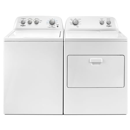 Whirlpool 28 Inch Wide 3.8 Cu. Ft. Electric Washer and 29 Inch Wide 7 Cu. Ft. Electric Dryer Laundry Pair with AutoDry White