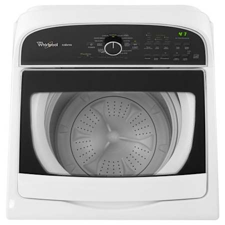Whirlpool-WTW5800B-WED5800B-Washer Top View In White
